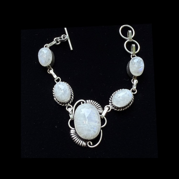 Moonstone Silver Accented Bracelet - Picture 1 of 2